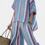 Laura - Striped Lilac Set