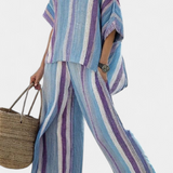 Laura - Striped Lilac Set
