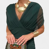 Luana - Elegant Dress with V-neck
