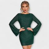 Open Back Sequin Dress