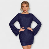 Open Back Sequin Dress