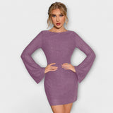 Open Back Sequin Dress