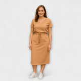 Danielle - Elegant V-Neck Top with Skirt