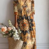 Agnes | Mandala Boho Midi Dress