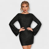 Open Back Sequin Dress
